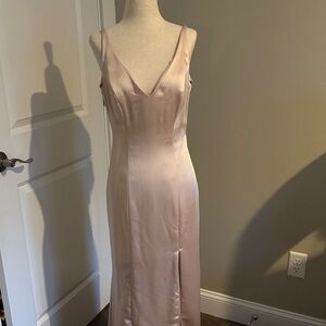 NWT After Six Blush Pink Maxi Dress